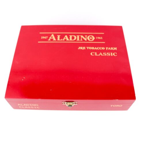 Caja de cigarros de madera vacía Aladino Toro Classic 50 x 6 8,25" x 6,5" x 2" - Imagen 4 de 12