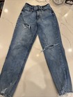 Aero Aeropostale Women's Distressed Curvy Mom Jeans Size 2 Blue Medium Wash — photo 1