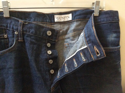 GUSTIN MEN'S RAW DENIM PANTS RN 116699 