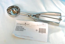 Pampered Chef Stainless Steel LG Portioning Measuring LARGE SCOOP - 3 Tbls Size