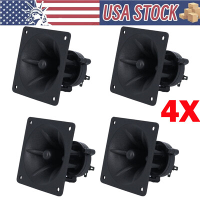 4X 3.25'' inch Flush Mount Square Super Horn Tweeter Speakers Car Home Audio USA
