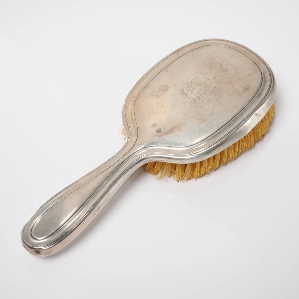 Tiffany and Co Sterling Silver Antique Hairbrush Monogramed MGR ? Art Deco