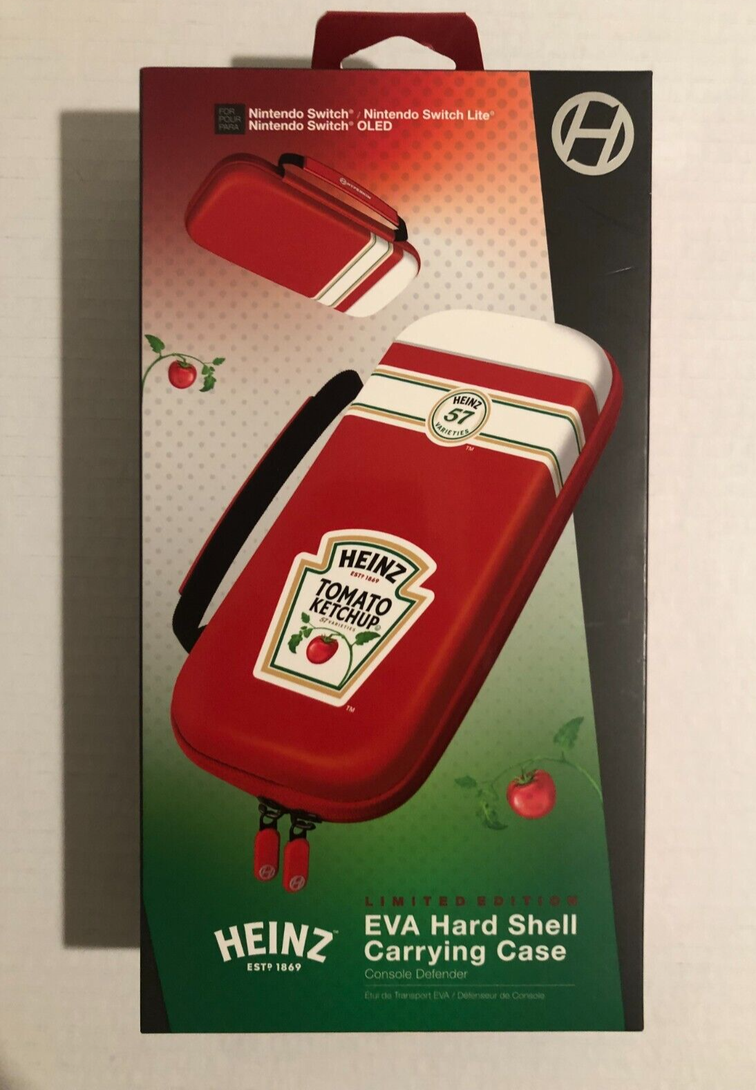 HEINZ TOMATO KETCHUP NINTENDO SWITCH CASE HEINZ EVA HARD SHELL CARRYING CASE-image