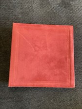 Photo Album Burgundy Felt Leather 11.5 x 11.5" Scrapbook Hold 500 4  x6  Photos