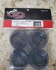 DE Racing Gambler Rear Late Model Wheels AE/TLR Black DER-GLR-AB