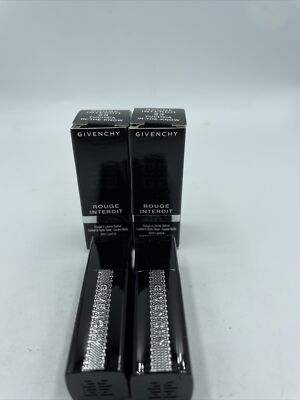 Givenchy Rouge Interdit Satin Lipstick - 23 04oz / Lot 2 travel size