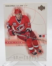 2001-02  UP AND COMERS CHALLENGE FOR THE CUP ERIK COLE #100 RC Serial #'d/1000 