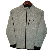 Old Navy Active Boys L 10-12 Go-Dry Sweatshirt Gray Full Zipper Pockets Fleece