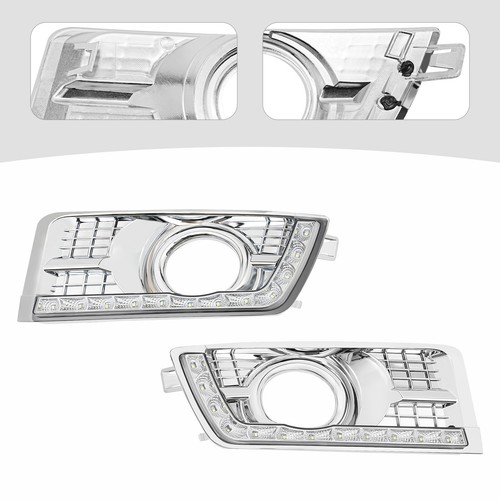 LED Daytime Running Lights DRL Fog Lamp w/Turn Signal For Cadillac SRX 2012-17 - Picture 12 of 23