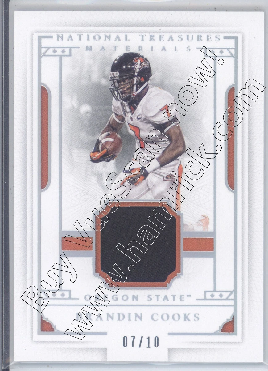 brandin cooks game used gu jersey patch oregon state beavers osu college 7 10 16