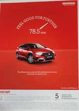 Honda Civic Magazine Ad Picture Advertisement Original Wall Art Decor