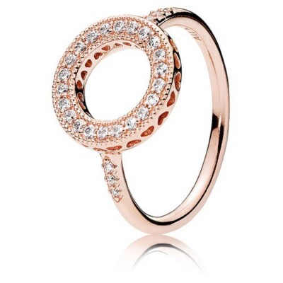 Pandora Rose Hearts of Pandora Halo Ring - 181039CZ-48 - New without Tags