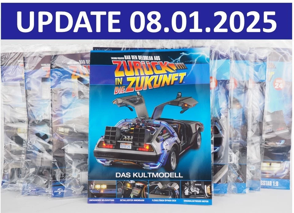DeLorean aus Zurück in die Zukunft 1:8 Eaglemoss div. Ausgaben zur Auswahl 1-159