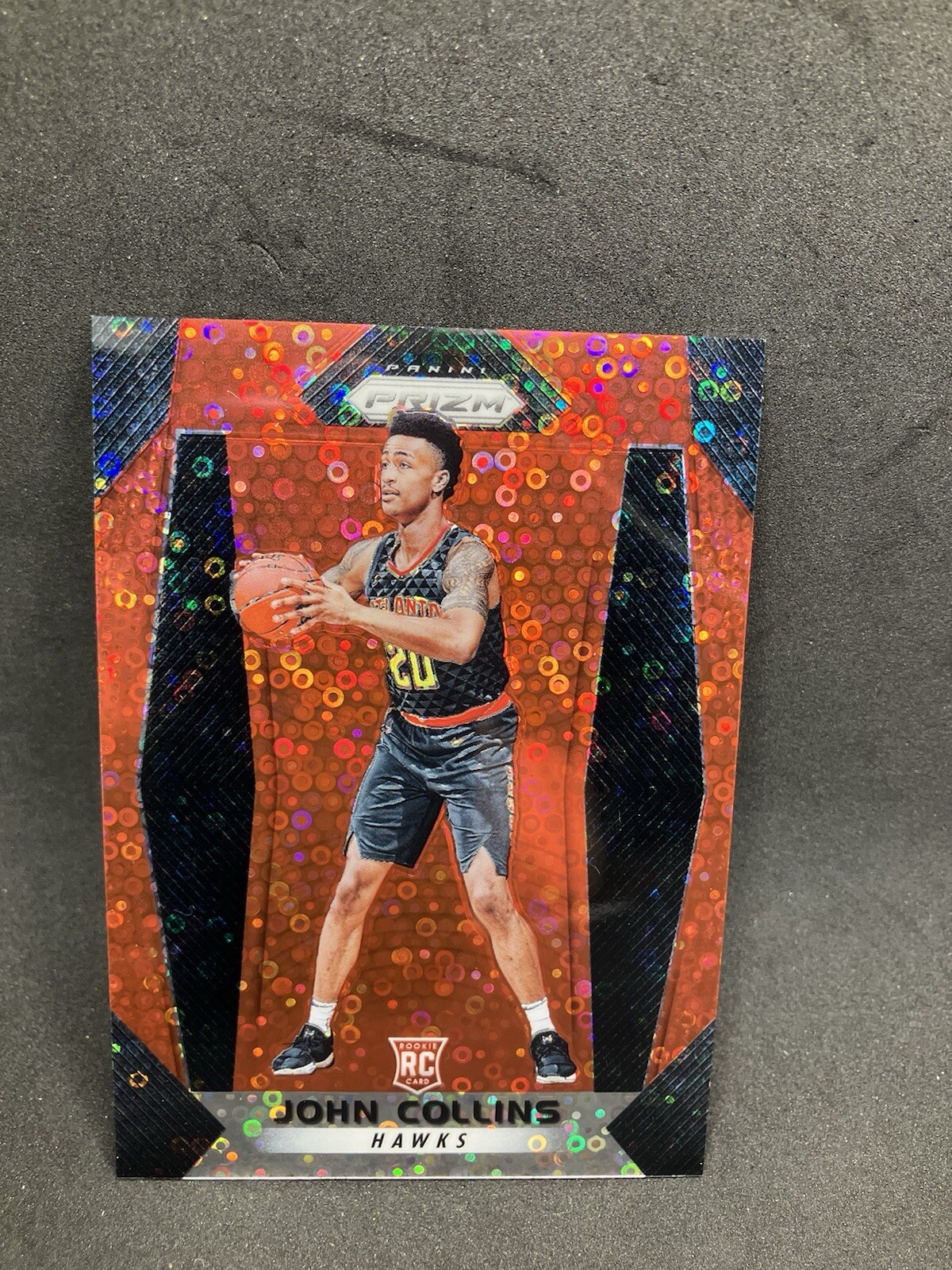 2017 PRIZM FAST BREAK RED JOHN COLLINS ROOKIE #ERD /125 UTAH JAZZ HAWKS
