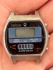 OTRON LCD ALARM SOLAR OROLOGIO DA DONNA  VINTAGE QUARTZ  WATCH MONTRE UHR RELOJ
