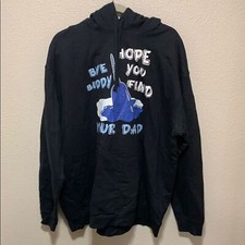 Port and Company Black Hoodie with Blue Graphic