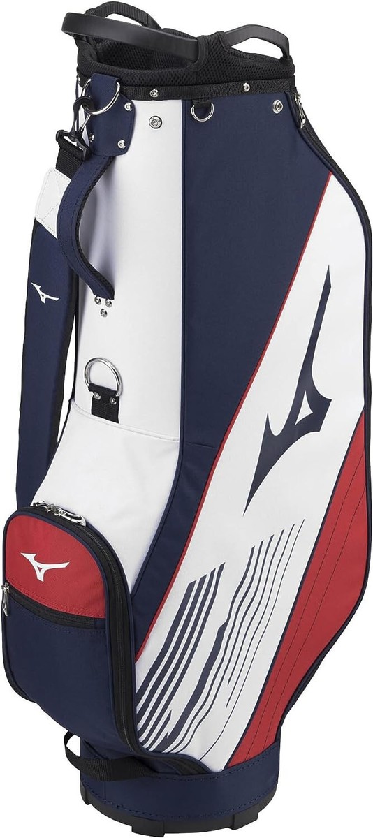 Mizuno ゴルフバッグ ネイビー/ホワイト/レッド MIZUNO Golf Men's Cart Caddy Bag NX.2 Navy 9 x 47 inch 2.2kg