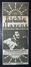 Richie Havens Alarm Clock Era Philharmonic Hall 1971 Sm Poster Type Concert Ad