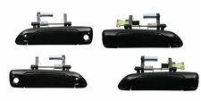 4pc Front & Rear Outside Door Handles Set Black for 2001-2005 Honda Civic Sedan