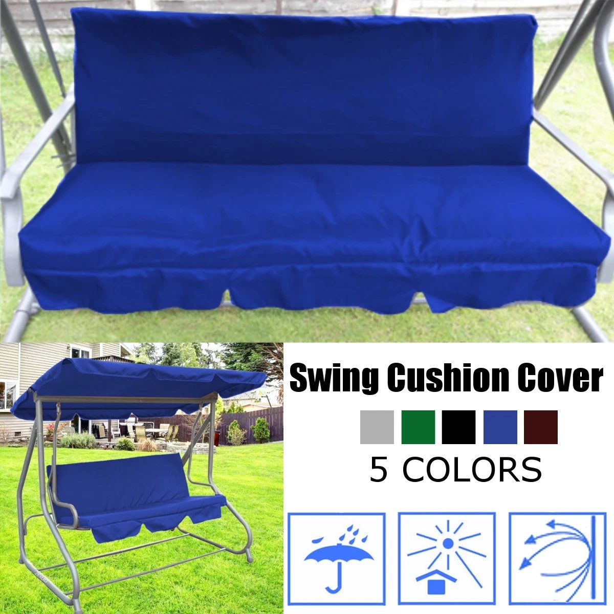 Patio swing replacement online cushions