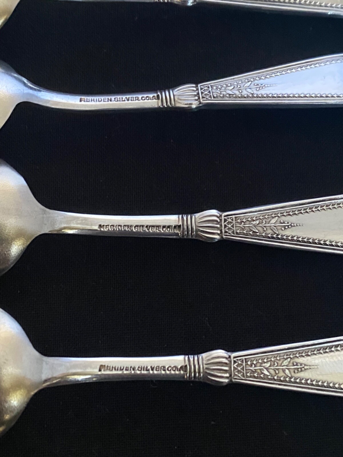 1879 NEWPORT CHICAGO MERIDEN INTERNATIONAL SET OF 6 DEMITASSE SPOONS