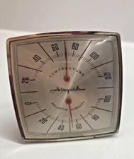 Vintage Airguide Temperature Humidity Gauge tabletop Thermometer Hygrometer