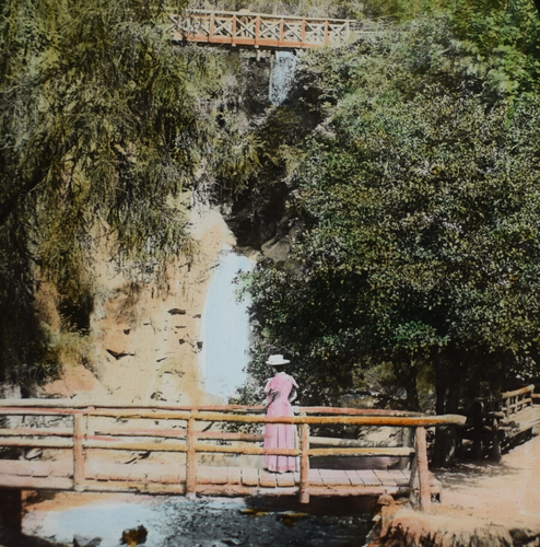 Photo ISLE OF MAN GLEN HELEN THE TWO BRIDGES Magic Lantern Slide C1890 IOM - Picture 4 of 5