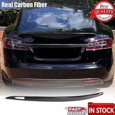 For Tesla Model S 2015-2023 Real Carbon Rear Trunk Lid Cover Trim Accessories