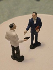 Gilbert Toys James Bond and "M" Goldfinger small 1960's