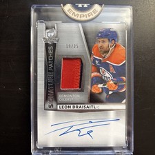 2024-25 UD The Cup Leon Draisaitl Signature Patches Auto /25 Edmonton Oilers