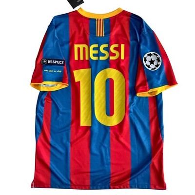 Barcelona 2010-11 Home Blue Red Short Sleeve Champions League
