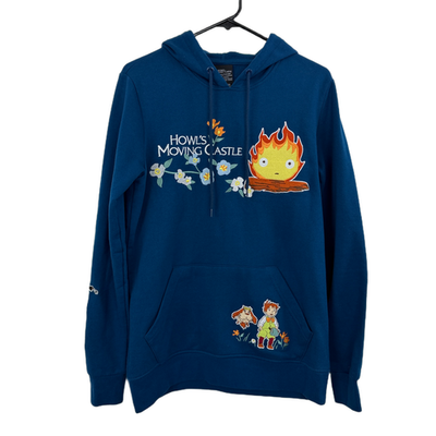 Studio Ghibli Howl's Moving Castle Hoodie Sweatshirt Size XS Blue