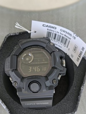 New G-SHOCK RANGEMAN GW9400-1B Black Triple Sensor Solar Digital Limited Watch