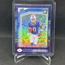 2024 Donruss Optic - Rated Rookie Keon Coleman #263 Purple Scope Prizm (RC)