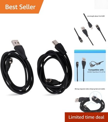 Durable USB & USB-C Magnetic Charging Cables for Shokz OpenSwim Pro S710 - 2pcs