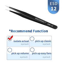 NAGARAKU Eyelash Extension Tweezers Makeup Stainless Steel Eyelash 3D Accurate C