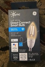 GE CYNC Smart LED Decorative Light Bulb Small Base Soft White: E12 Candelabra