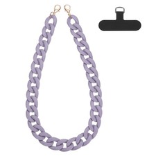 Phone Wrist Strap, 24" Acrylic Cellphone Chain with Tether Tab, Purple