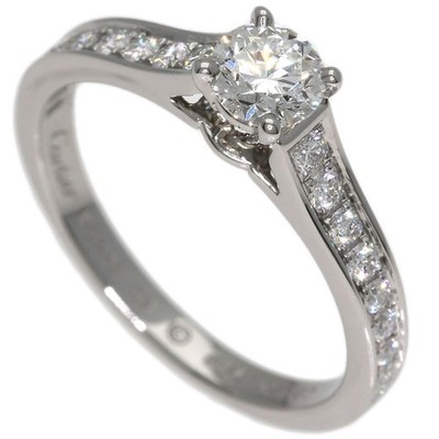 CARTIER  Solitaire Diamond # 49 Ring Platinum PT950  Ladies [Used]