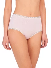 Natori L9703 High Waist Blushing Pink Bliss Cotton Full Brief Panty Size S