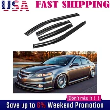 For 2004-2008 Acura Tl JDM Mugen Style Wavy Window Visor Rain Guard Deflector
