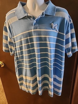 Vintage Roca Wear Polo 2xl Shirt White/blue Striped