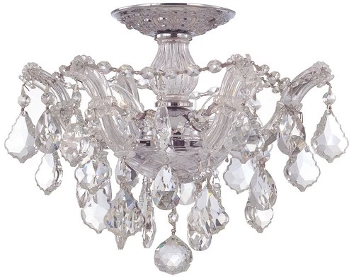 Crystorama Maria Theresa 13 1/2" Wide Chrome Ceiling Light - Picture 1 of 6