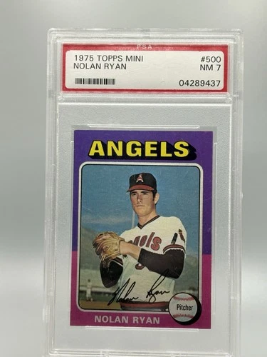 1975 Topps Mini NOLAN RYAN #500 PSA 7 Angels