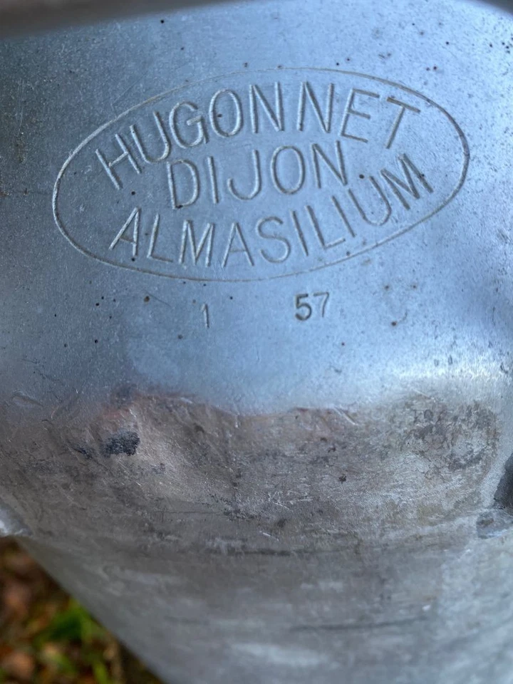 ancien bidon à lait de ferme en aluminium 20 litres HUGONNET pour mariage ou deo - Photo 4/4