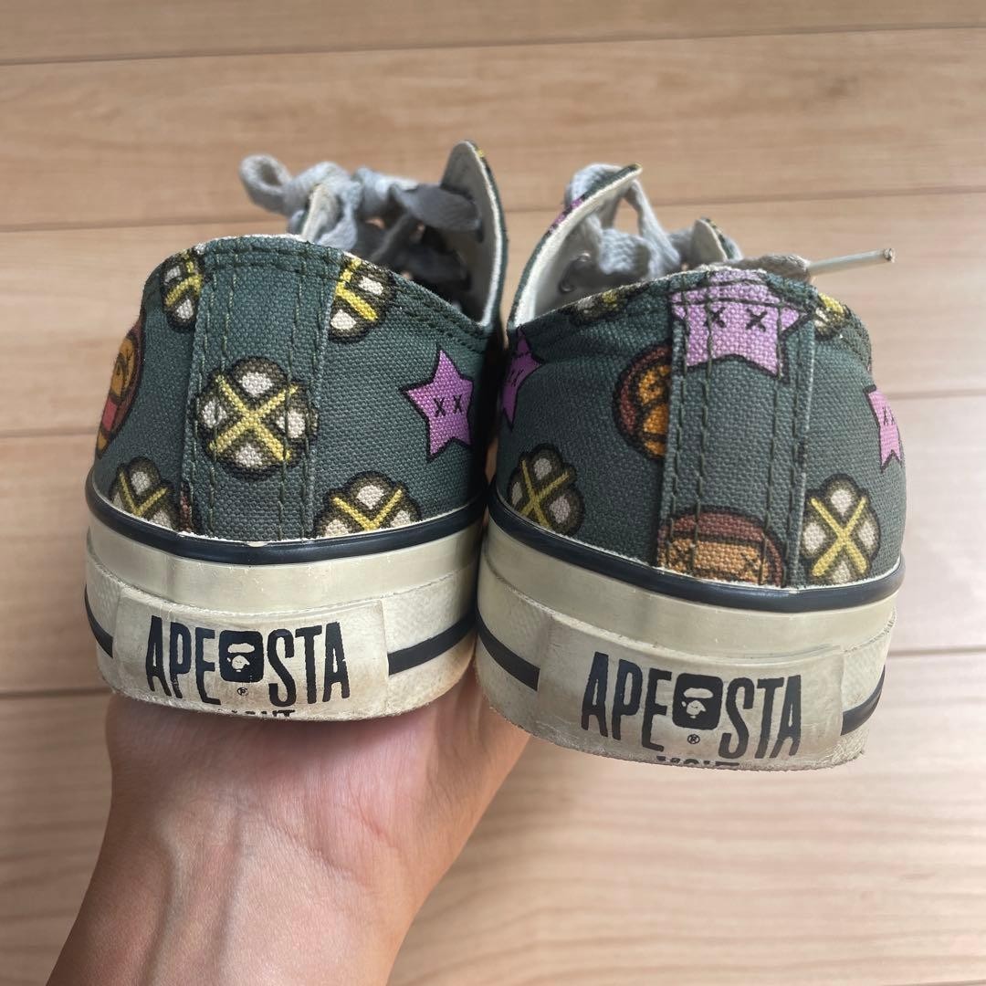 A Bathing Ape x KAWS Baby Milo Low Cut Lace Up Sneakers 23.5cm From Japan thumbnail 6