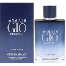 Acqua Di Gio Profondo by Giorgio Armani for Men Eau de Parfum Spray 3.3 oz