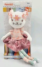 New Hopscotch Lane 13" Knit Plush Soft Body Floppy Doll Cleo Cat Baby 1st Plush