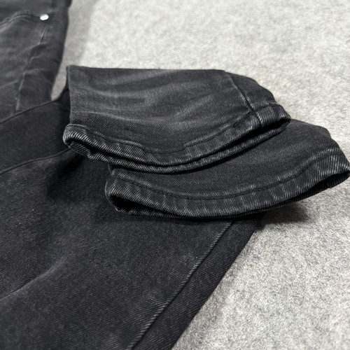 Homme Femme Patched Distressed Jean Men's Size 34 (Actual Fits W34.5xL30) Black - Picture 21 of 24