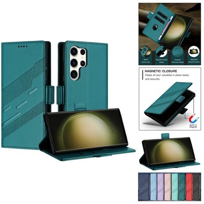 For Samsung S26 S25 FE S23 Ultra Plus S24 S23 S22 Case Leather Wallet Flip Cover